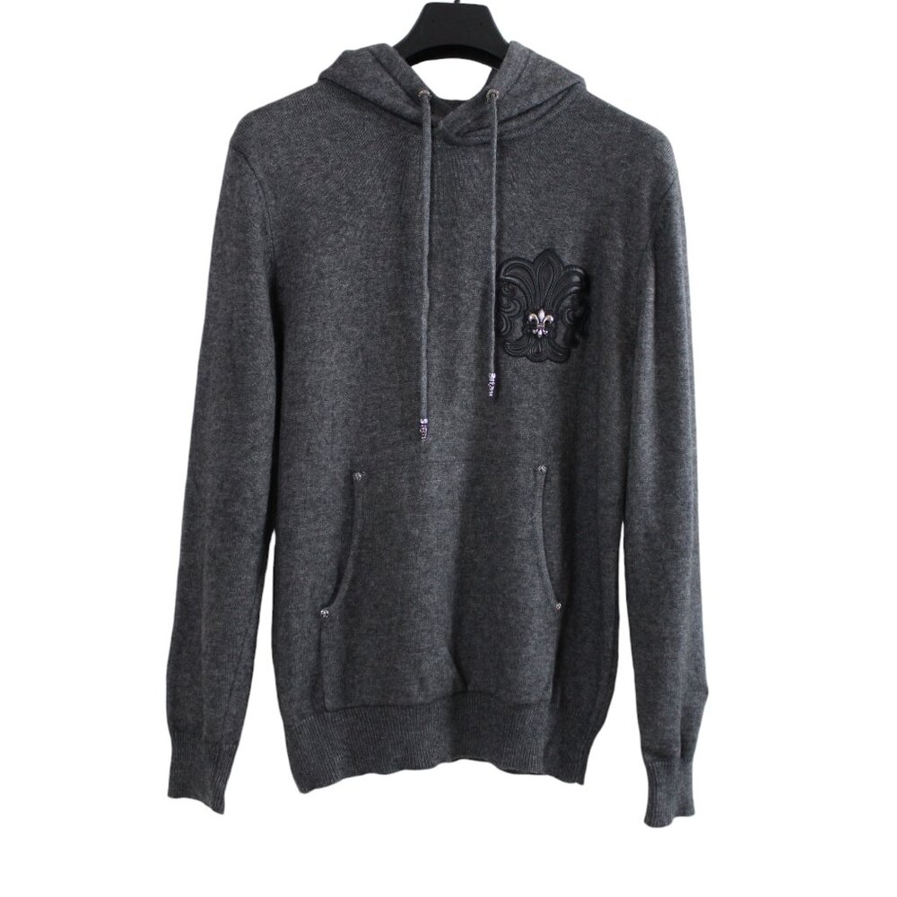 Fleur de Lis Grey Sweater Hoodie